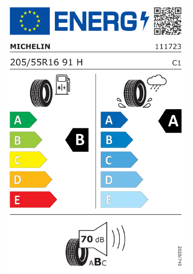 Kia Tyre Label - michelin-111723-205-55R16